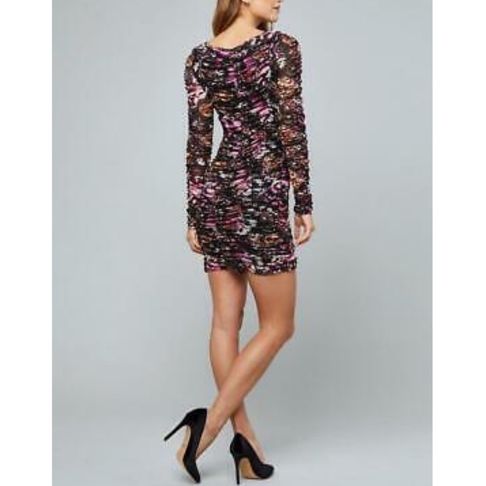bebe floral ruched fitted dress splendid garden S​​